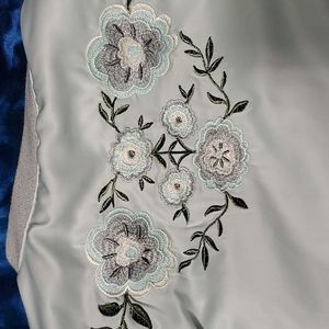 Embroidered silk jacket